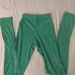 PrettyLittleThing Green Textured Trousers